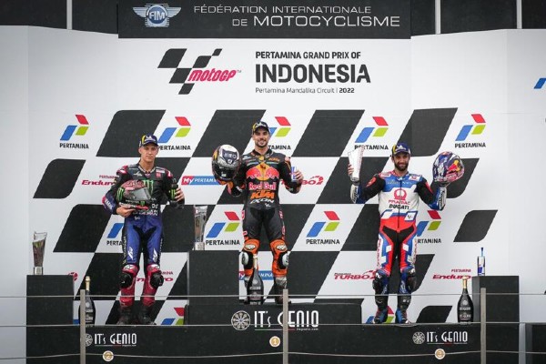 podio MotoGP Indonesia 2022
